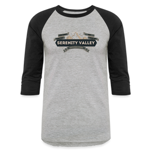 Serenity Valley-3/4 raglan shirt - heather gray/black